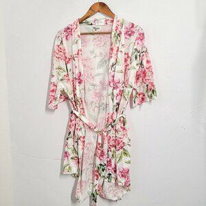 Show Me Your Mumu Kimono Womens Brie Floral Short Sleeve Robe Coverup ONE SIZE